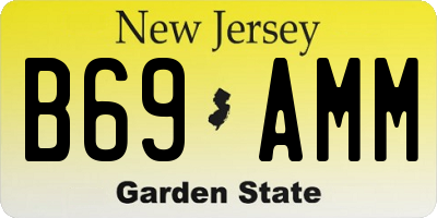 NJ license plate B69AMM
