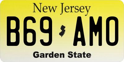NJ license plate B69AMO