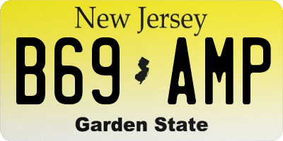 NJ license plate B69AMP