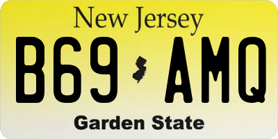 NJ license plate B69AMQ
