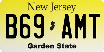 NJ license plate B69AMT