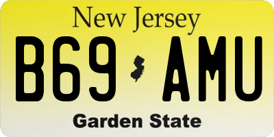 NJ license plate B69AMU