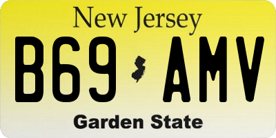 NJ license plate B69AMV