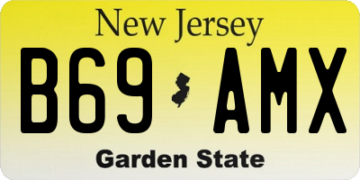NJ license plate B69AMX