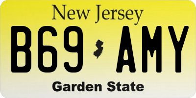 NJ license plate B69AMY
