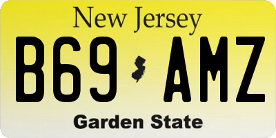 NJ license plate B69AMZ