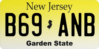 NJ license plate B69ANB