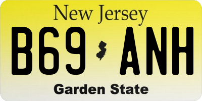 NJ license plate B69ANH