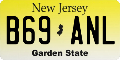 NJ license plate B69ANL