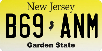 NJ license plate B69ANM