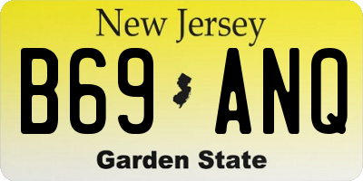 NJ license plate B69ANQ