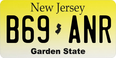 NJ license plate B69ANR