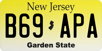 NJ license plate B69APA