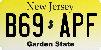 NJ license plate B69APF