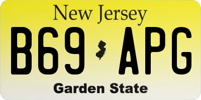 NJ license plate B69APG