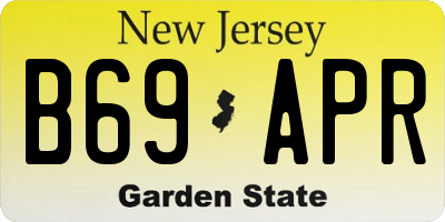 NJ license plate B69APR