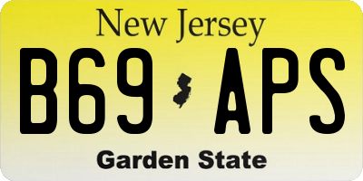 NJ license plate B69APS