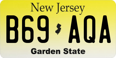 NJ license plate B69AQA