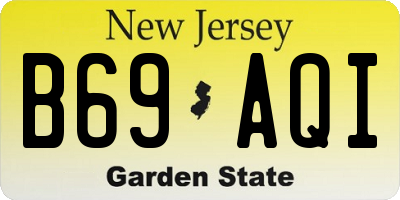 NJ license plate B69AQI