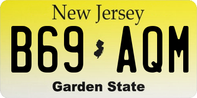 NJ license plate B69AQM