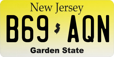 NJ license plate B69AQN