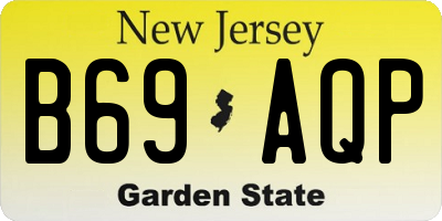 NJ license plate B69AQP