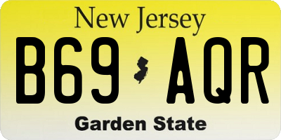 NJ license plate B69AQR