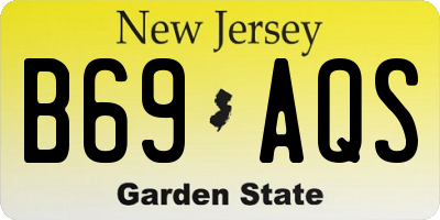 NJ license plate B69AQS