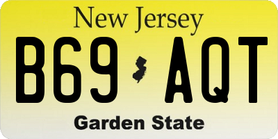 NJ license plate B69AQT