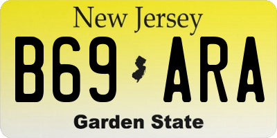 NJ license plate B69ARA