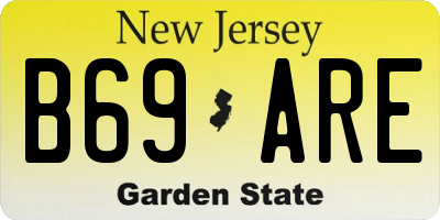 NJ license plate B69ARE