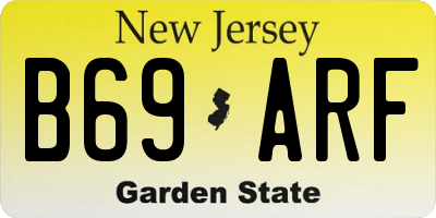 NJ license plate B69ARF