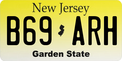 NJ license plate B69ARH