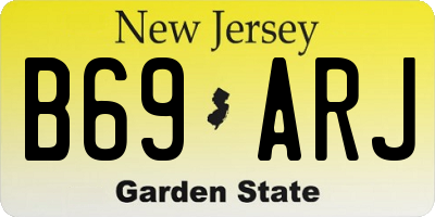 NJ license plate B69ARJ