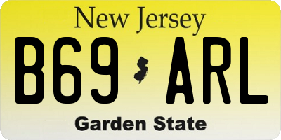 NJ license plate B69ARL