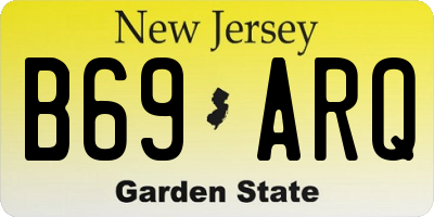 NJ license plate B69ARQ
