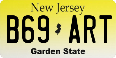 NJ license plate B69ART