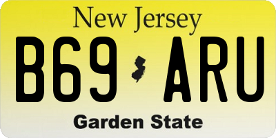 NJ license plate B69ARU