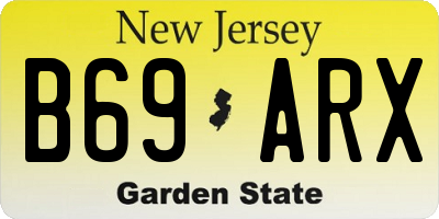 NJ license plate B69ARX