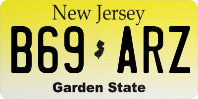 NJ license plate B69ARZ