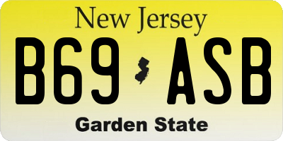 NJ license plate B69ASB
