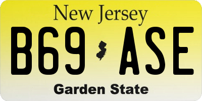 NJ license plate B69ASE