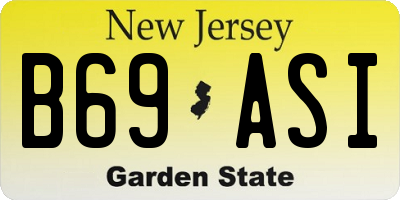 NJ license plate B69ASI