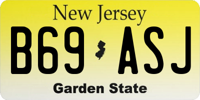 NJ license plate B69ASJ