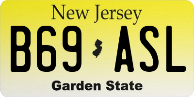NJ license plate B69ASL