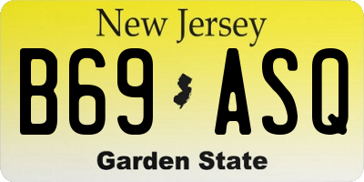 NJ license plate B69ASQ