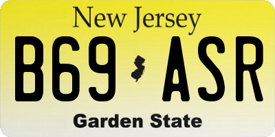 NJ license plate B69ASR
