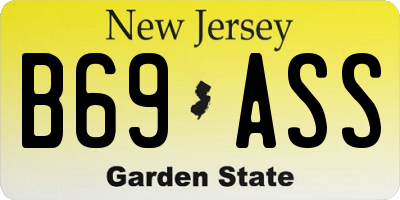 NJ license plate B69ASS