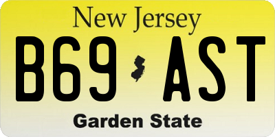 NJ license plate B69AST