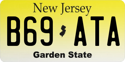 NJ license plate B69ATA